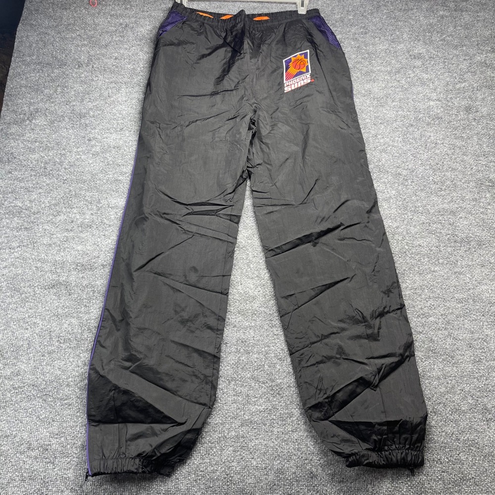 Vintage Pro Player Phoenix Suns NBA Track Pants Mens XL Black Windbreaker Nylon